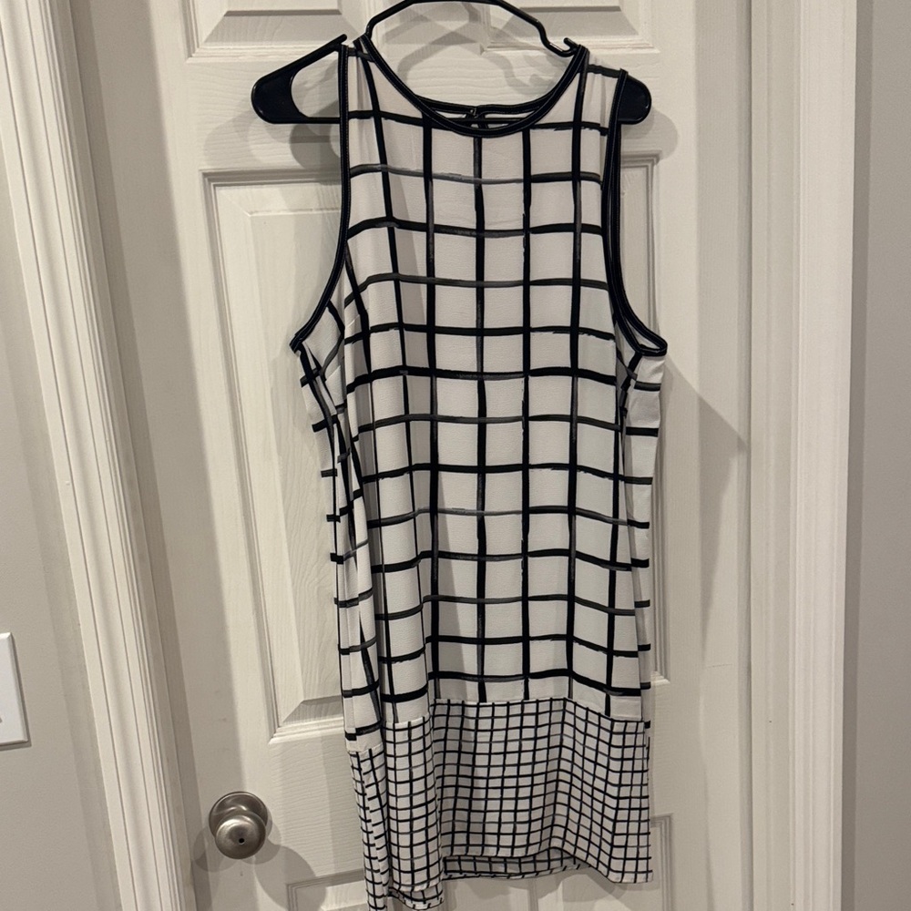 Mud Pie Black and White Checkered Mini Dress